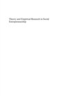 Theory and Empirical Research in Social Entrepreneurship - eBook