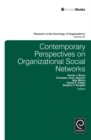 Contemporary Perspectives on Organizational Social Networks - Book