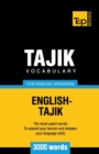 Tajik vocabulary for English speakers - 3000 words - Book