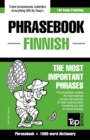 English-Finnish phrasebook and 1500-word dictionary - Book