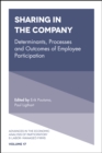 Sharing in the Company : Determinants, Processes and Outcomes of Employee Participation - Book
