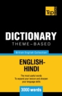 Theme-based dictionary British English-Hindi - 3000 words - Book