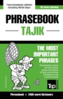 English-Tajik phrasebook and 1500-word dictionary - Book