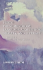 Proto-Phenomenology, Language Acquisition, Orality and Literacy : Dwelling in Speech II - Book