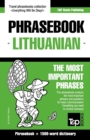 English-Lithuanian phrasebook & 1500-word dictionary - Book