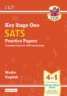 KS1 Maths and English SATS Practice Papers Pack (for the 2022 tests) - Pack 1 - Book