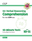 11+ CEM 10-Minute Tests: Comprehension - Ages 10-11 Book 1 (with Online Edition) - Book