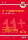 11+ CEM Practice Papers: Ages 10-11 - Pack 3 (with Parents' Guide & Online Edition): for the 2024 exams - Book