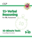 11+ GL 10-Minute Tests: Verbal Reasoning - Ages 9-10 (with Online Edition) - Book