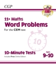 11+ CEM 10-Minute Tests: Maths Word Problems - Ages 9-10 (with Online Edition) - Book