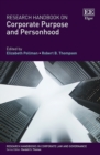 Research Handbook on Corporate Purpose and Personhood - eBook