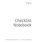 Checklist Notebook : Lined Notebook (8.5 x 11 inches) 100 Pages - Book