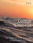 College Notebook : 100 Pages 8.5" X 11" Notebook College Ruled Line Paper - Book