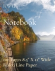 Notebook : 100 Pages 8.5" X 11" Wide Ruled Line Paper - Book