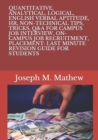 Quantitative, Analytical, Logical, English Verbal Aptitude, Hr, Non-Technical Tips, Tricks, Q&A for Campus Job Interview, On-Campus Job Recruitment, Placement : Last Minute Revision Guide for Students - Book