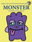 Malbucher fur 2-Jahrige (Monster) : Dieses Buch enthalt 40 farbige Seiten mit extra dicken Linien, mit denen die Frustration verringert und das Selbstvertrauen gestarkt werden soll. Dieses Buch wird K - Book