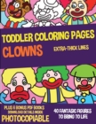 TODDLER COLORING PAGES  CLOWNS - Book