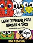 Libro de pintar para ninos de 4 anos (Buhos 2) - Book