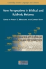 New Perspectives in Biblical and Rabbinic Hebrew - Book