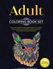 Adult Coloring Books Set : 200 Unique Designs, Funny Animals, Beautiful Flowers, Paisley Patterns, and Spiritual Mandalas For Easy Stress Relief and Adult Relaxation - Book