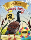 Mosaic Birds Coloring Books Color by Numbers : Coloring with numeric worksheets. Advanced color by number, the whole family will be happy with this book. - Book