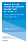 Research in the History of Economic Thought and Methodology : Including a Symposium on David Gordon: American Radical Economist - Book