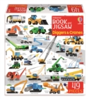 Usborne Book and Jigsaw Diggers and Cranes - Book