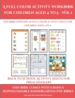 Back to School Activity Sheets for Preschoolers (A full color activity workbook for children aged 4 to 5 - Vol 1) : This book contains 30 full color activity sheets for children aged 4 to 5 - Book