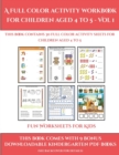 Fun Worksheets for Kids (A full color activity workbook for children aged 4 to 5 - Vol 1) : This book contains 30 full color activity sheets for children aged 4 to 5 - Book