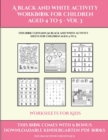 Worksheets for Kids (A black and white activity workbook for children aged 4 to 5 - Vol 3) : This book contains 50 black and white activity sheets for children aged 4 to 5 - Book