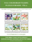 Fun Worksheets for Kids (Full color brain teasing puzzles for kids - Vol 2) : This book contains 30 full color activity sheets for children aged 4 to 7 - Book