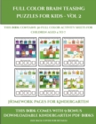 Homework Pages for Kindergarten (Full color brain teasing puzzles for kids - Vol 2) : This book contains 30 full color activity sheets for children aged 4 to 7 - Book
