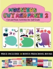 Cut and Paste Activities for 2nd Grade : (20 full-color kindergarten cut and paste activity sheets - Monsters 2) - Book