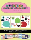 Arbeiten mit der Schere fur 3-Jahrige : 20 vollfarbige Kindergarten-Arbeitsblatter zum Ausschneiden und Einfugen - Monster 2 - Book