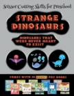Scissor Cutting Skills for Preschool (Strange Dinosaurs - Cut and Paste) : This book comes with a collection of downloadable PDF books that will help your child make an excellent start to his/her educ - Book