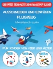 Arbeitsblatter fur Zahlen : Ausschneiden und Einfugen - Flugzeug - Book