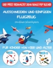Druckbare Schneidepraxis : Ausschneiden und Einfugen - Flugzeug - Book
