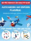 Kleinkindern beibringen, Scheren zu benutzen : Ausschneiden und Einfugen - Flugzeug - Book