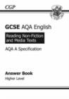 GCSE AQA Understanding Non-Fiction Texts Answers (for Workbook) - Higher (A*-G Course) - Book