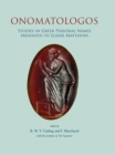 Onomatologos : Studies in Greek Personal Names presented to Elaine Matthews - eBook
