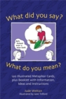 What Did You Say? What Do You Mean? : 120 Illustrated Metaphor Cards, Plus Booklet with Information, Ideas and Instructions - Book