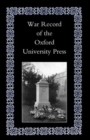 War Record of the University Press, Oxford - Book