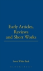 Early Articles, Reviews And Short Works - Book