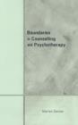 Boundaries in Counselling and Psychotherapy - Book