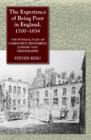 Experience of Being Poor in England, 1700-1834 : The Interaction of Community Sentiment, Kinship & Demography - Book