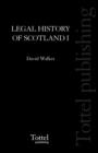 Legal History of Scotland : The Beginnings to A.D. 1286 v. 1 - Book