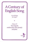 CENTURY OF ENGLISH SONG VOLUME IV MED VC - Book
