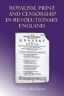 Royalism, print and censorship in revolutionary England - eBook