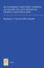 Authorship and First-Person Allegory in Late Medieval France and England - eBook