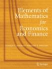 Elements of Mathematics for Economics and Finance - eBook